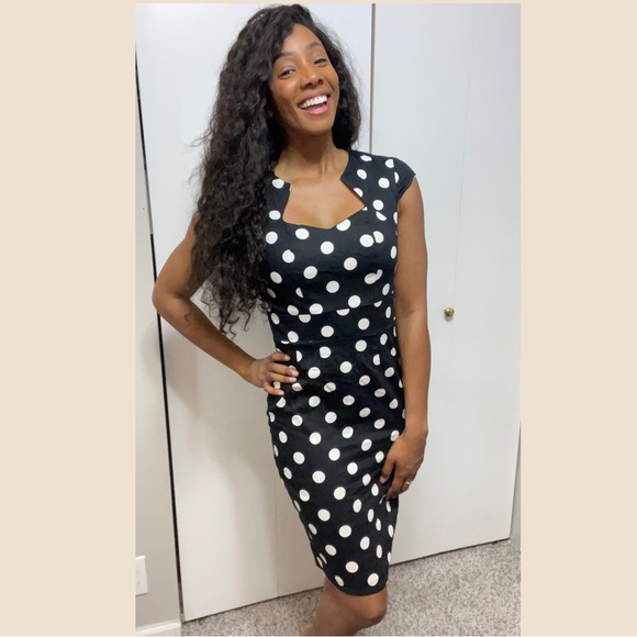 Vintage Polka Dot Pencil Dress - Picture 5 of 5